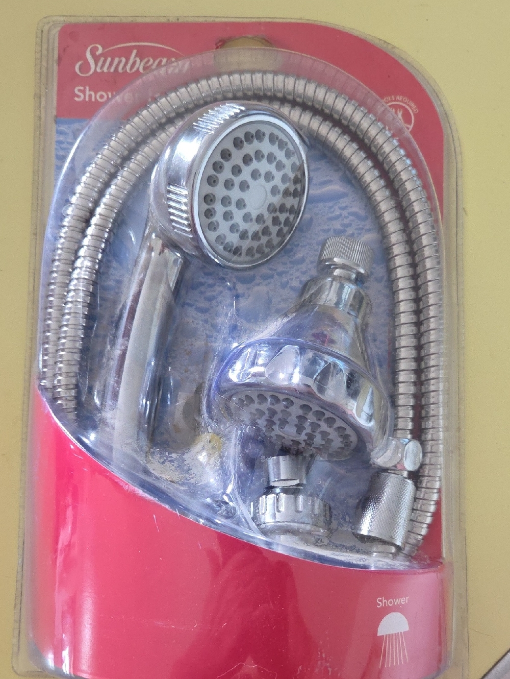 Sealed Sunbeam Chrome Handheld Showerhead with Hose - Silver